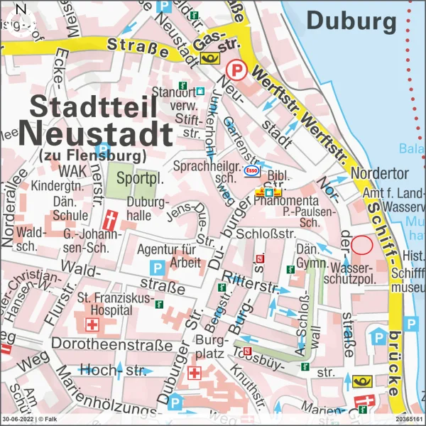 Stadtkarte - Direkte Hafennähe