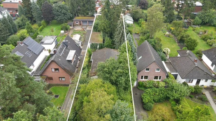 Vogelperspektive 1  - Grundstück kaufen in Hamburg - Wohnen im Grünen: Attraktiver Bauplatz in Rahlstedt für Ihr neues Zuhause!