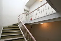 Die Treppe zum Dachgeschoss