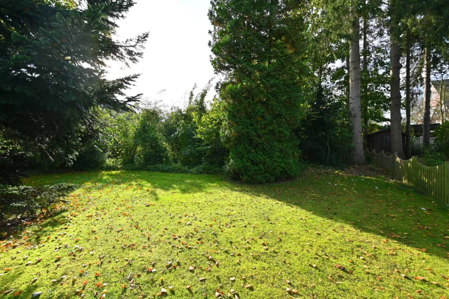 Blick in den großen, gepflegten Garten