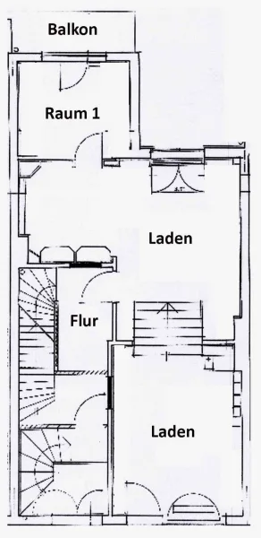 Grundriss Ladengeschäft EG