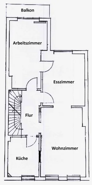 Grundriss Wohnung 1. OG