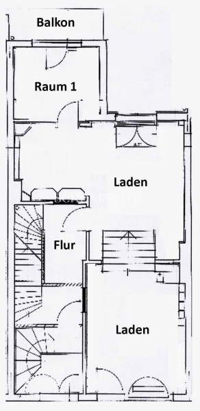 Grundriss Ladengeschäft EG