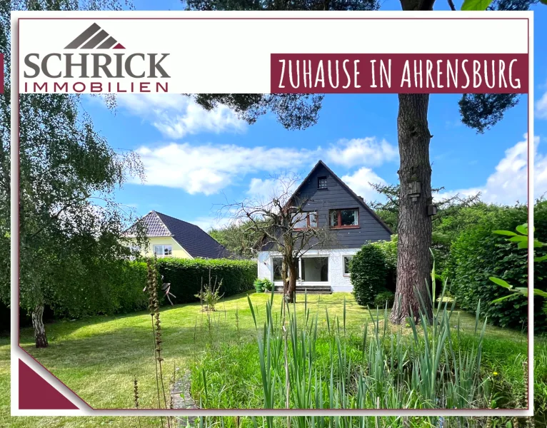 SCHRICK IMMOBILIEN: Ahrensburg - Haus kaufen in AHRENSBURG - WALDGUT HAGEN - Traumhaft ruhig gelegen am Rande der Natur: Charmantes Zuhause mit Modernisierungsbedarf!