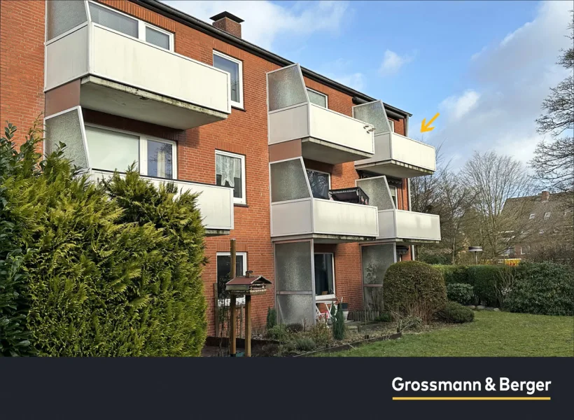 Ansicht - Wohnung kaufen in Hamburg - Sonnige Eigentumswohnung in ruhiger Lage