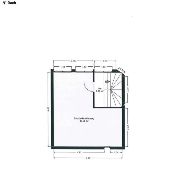 Grundriss Dachboden