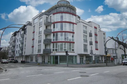Außenansicht - Laden/Einzelhandel kaufen in Hamburg-Wandsbek - Moderne Gewerbefläche mit Tiefgaragenstellplätzen!