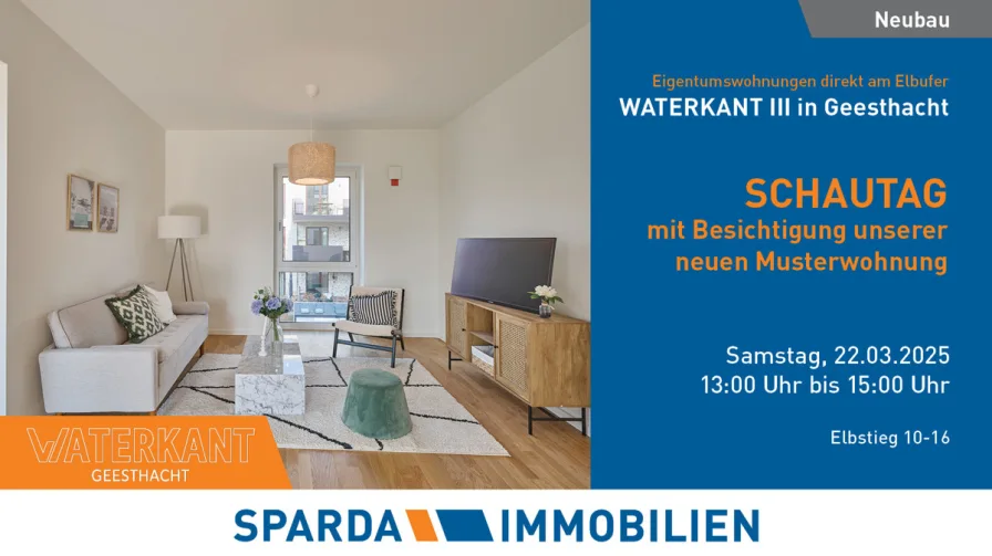 Titelbild_WATERKANT III_2503_Schautag_20 - Wohnung kaufen in Geesthacht - Neubauwohnung mit Elbblick! Schautag am Samstag, den 22. März