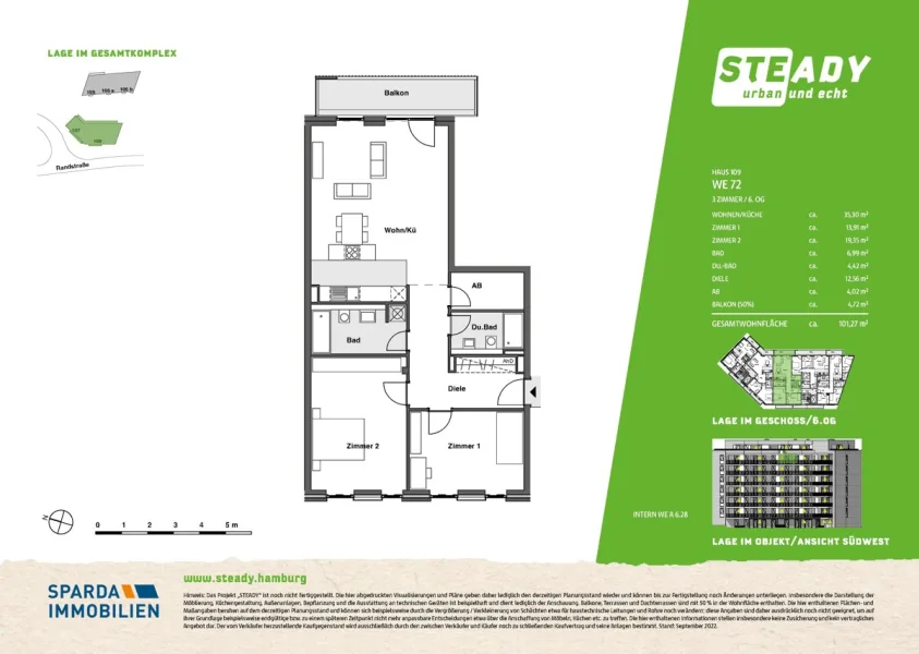 Grundriss Wohnung 72