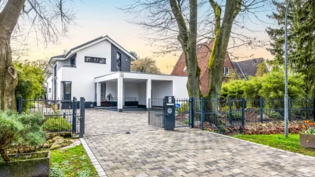 Frontansicht - Haus kaufen in Börnsen - Innovatives Wohnkonzept: Exklusives Niedrigenergiehaus