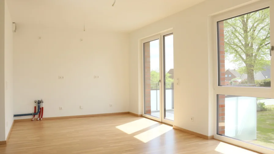 Küche mit Balkon - Wohnung kaufen in Heikendorf - 3-Zimmerwohnung mit zwei Balkonen