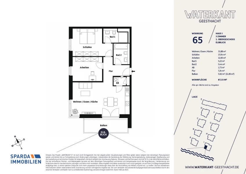 Grundriss Wohnung 65