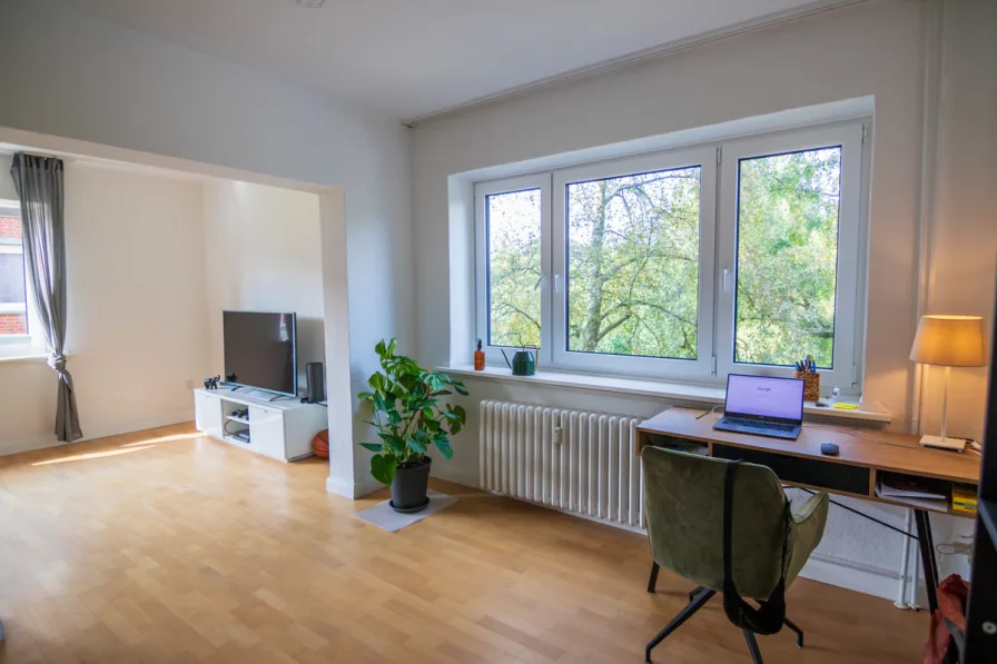 Arbeitszimmer - Wohnung kaufen in Hamburg-Eilbek - 450 m zur S Friedrichsberg - vermietet und saniert