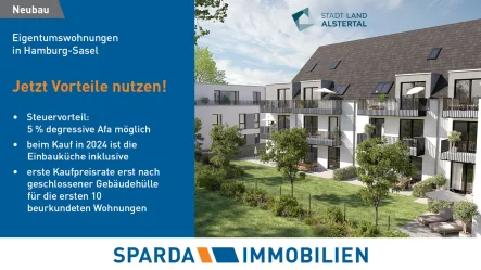  - Wohnung kaufen in Hamburg-Sasel - 2-Zimmer-Wohnung mit Süd-Balkon - Ihr Invest in "Stadt.Land.Alstertal"