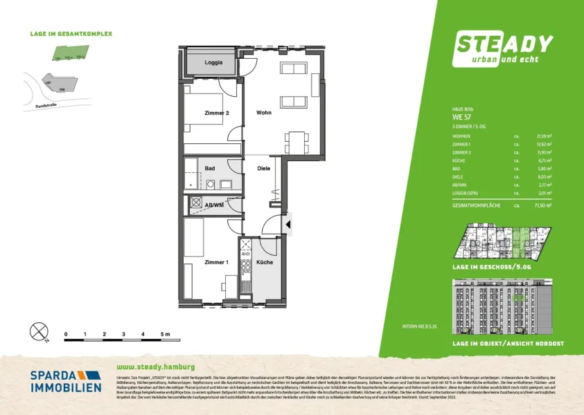 Grundriss Wohnung 57