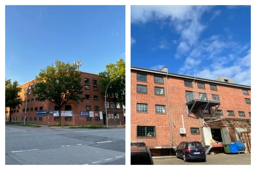 Gebäudeansichten - Büro/Praxis mieten in Hamburg-Bahrenfeld - Attraktive Loft-Bürofläche mit Galerieebene im ehemaligen Eisenlager