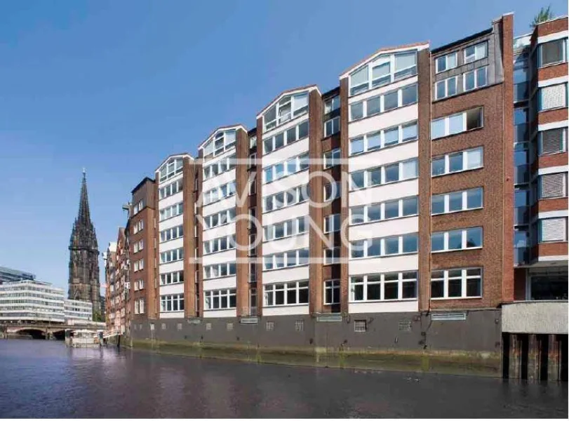 Außenansicht - Büro/Praxis mieten in Hamburg - Moderner Ausbau und Wasserblick auf der Cremon-Halbinsel!