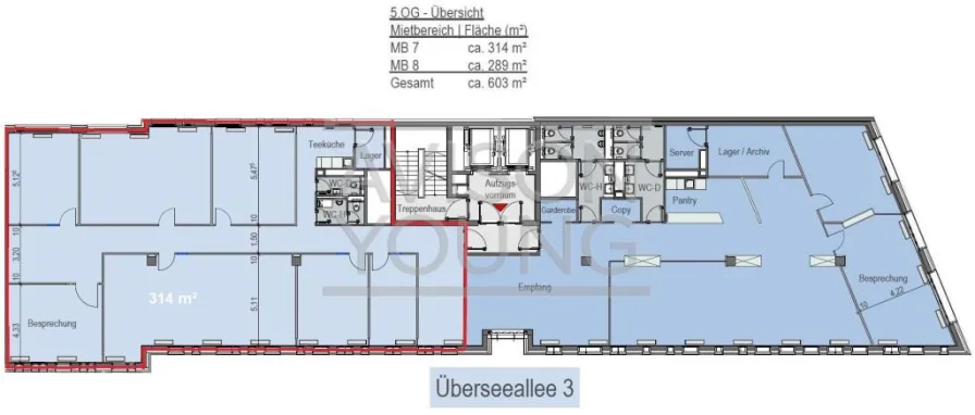 5. OG, ca. 314 m²