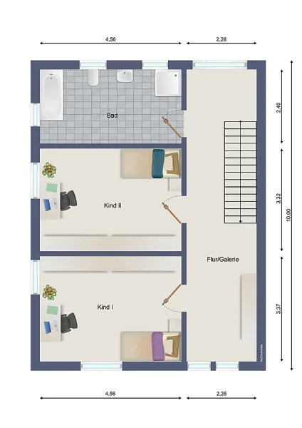 Grundriss OG DHH links