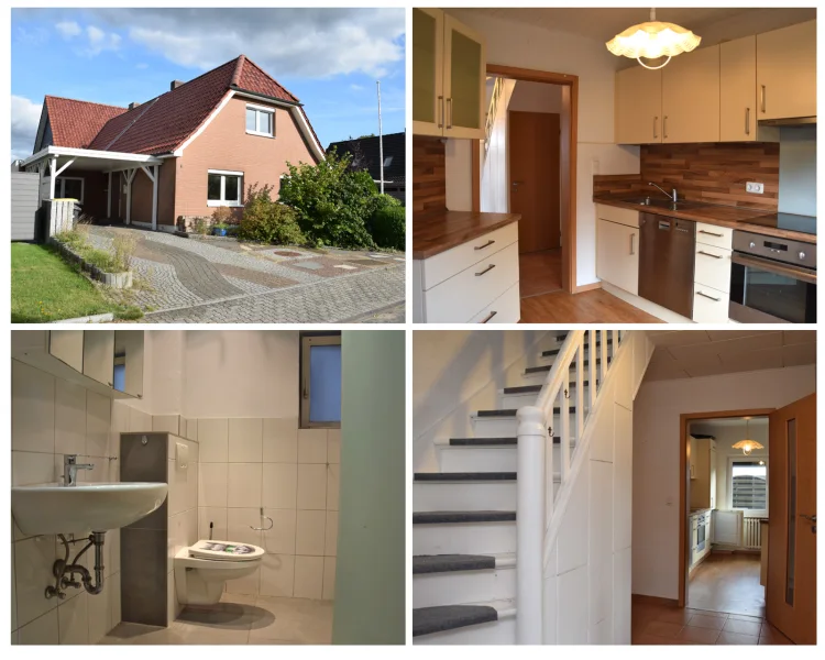 Collage - Haus kaufen in Neumünster - DHH mit Einfamilienhauscharakter in Tungendorf zu verkaufen - OTTO STÖBEN GmbH