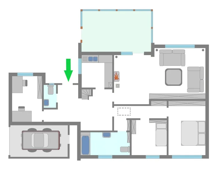 Schematischer Grundriss EG