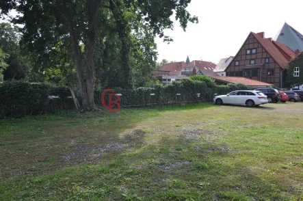 4 Stellplätze von oben - Garage/Stellplatz mieten in Verden - PKW-Stellplätze direkt in der Verdener Innenstadt am Anita-Augspurg-Platz