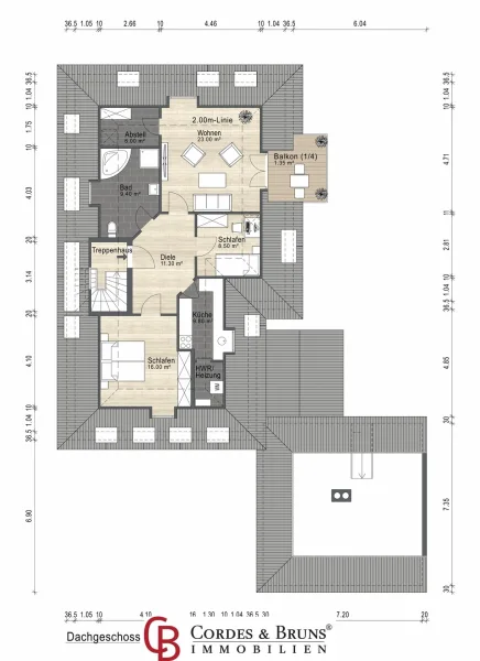 Grundriss Wohnung DG