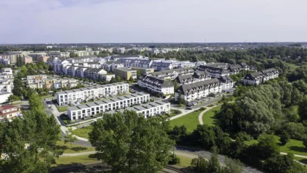 Luftaufnahme  - Wohnung mieten in Rostock - Schöne helle 2-Zimmer-Wohnung in Rostock 