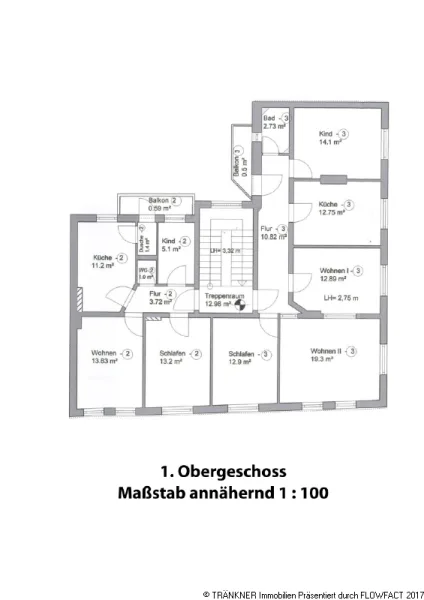 Grundriss 1 Obergeschoss