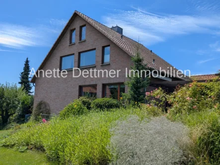 Hausseite Nord - Haus kaufen in Alfeld (Leine) / Limmer - Gepflegtes Einfamilienhaus mit Garage, Terrasse, Balkon, Wintergarten...