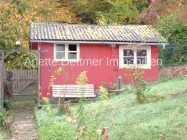 Gartenhaus und Zugang zum Wald