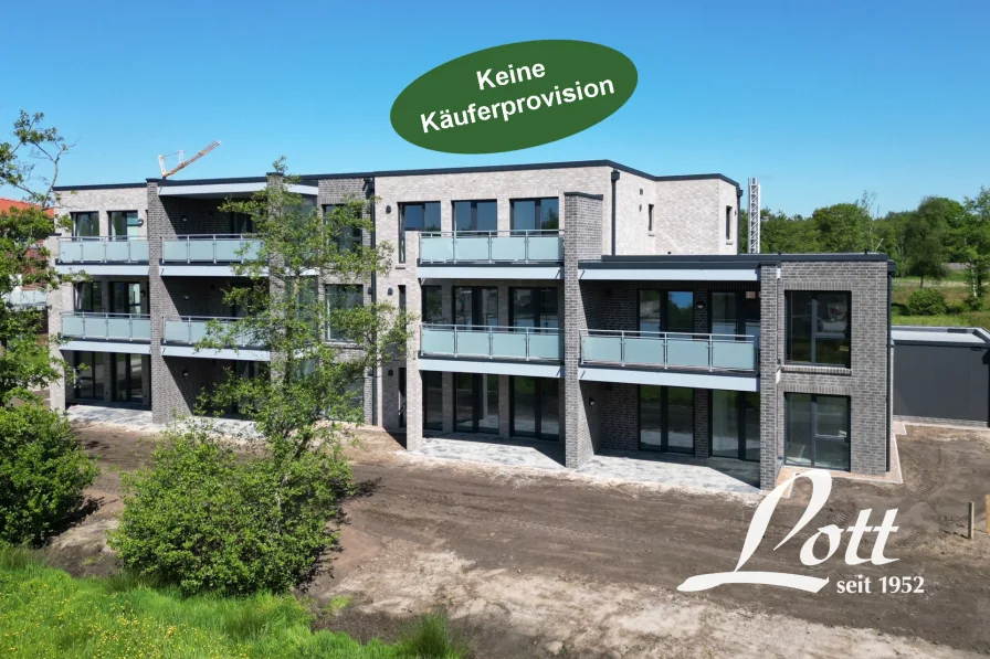  - Wohnung kaufen in Apen / Augustfehn - +++ Attraktive Neubau-ETW im Erdgeschoss mit Garten in Bahnhofsnähe! +++