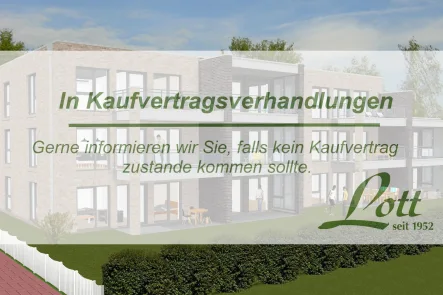 Gartenansicht - Wohnung kaufen in Apen / Augustfehn - +++ Attraktive Neubau-ETW im Obergeschoss mit Balkon und Fahrstuhl in Bahnhofsnähe! +++