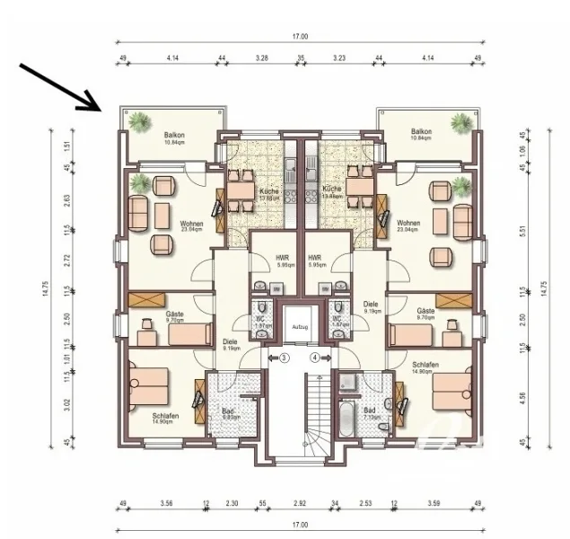 Obergeschoss - Whg. 3