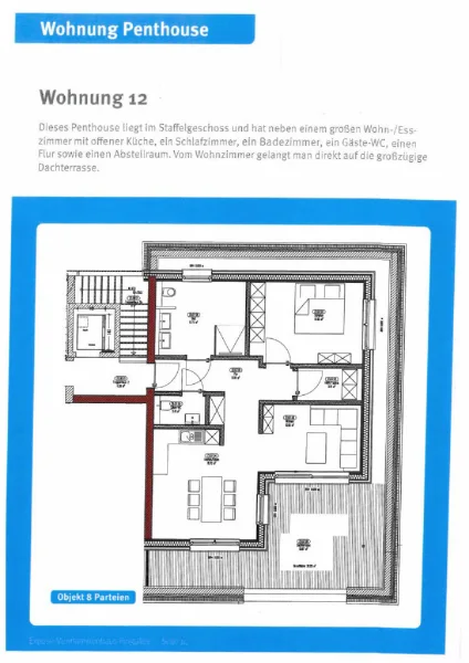 Bild1 - Wohnung kaufen in Versmold - exlusive 2 Zimmer-Penthousewohnung (KFW 55 + Standard)