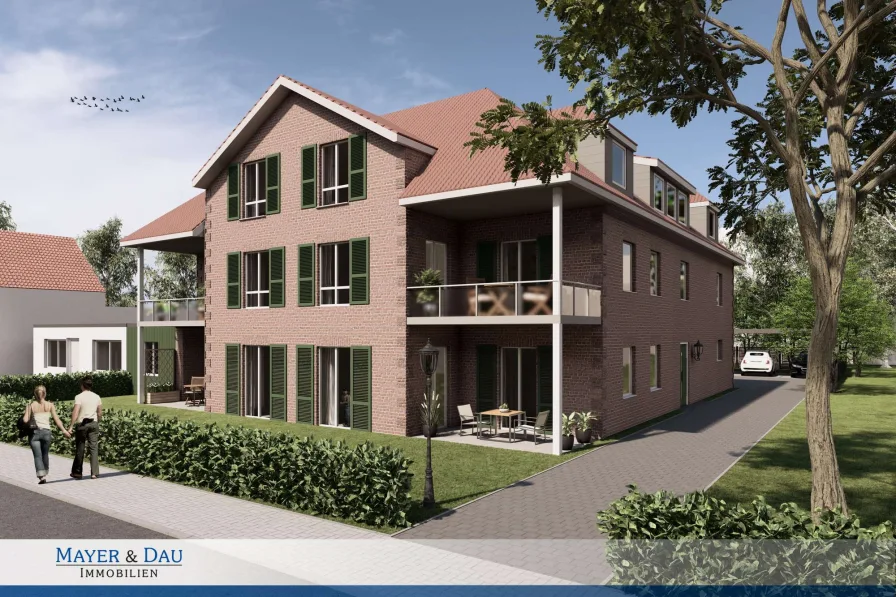 Visualisierung - Wohnung kaufen in Rastede - Rastede: Erdgeschosswohnung mit Garten im Herzen von Rastede! Obj. 7662