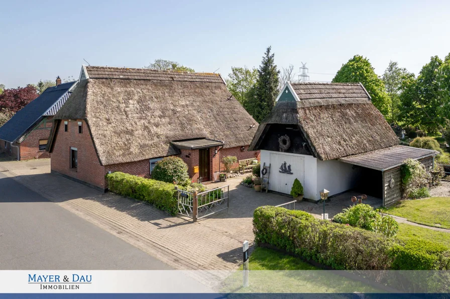 7554--01-Titelfoto - Haus kaufen in Berne - Wesermarsch-Weserdeich: sanierungsbed. EFH auf idyllischem  Grundstück in Wesernähe, Obj. 7554