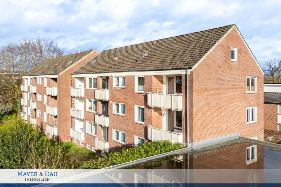 Außenansicht - Wohnung kaufen in Oldenburg - Oldenburg: Gemütliche 1-Zimmer-Wohnung mit Balkon in Nadorst, Obj. 8365