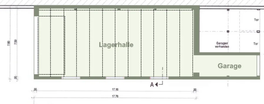 Grundriss Lagerhalle