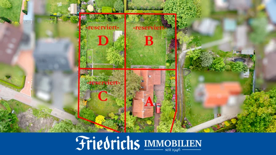  - Grundstück kaufen in Bad Zwischenahn - Vier attraktive Grundstücke zur Bebauung mit je einem Einfamilienhaus in Bad Zwischenahn-Ohrwege