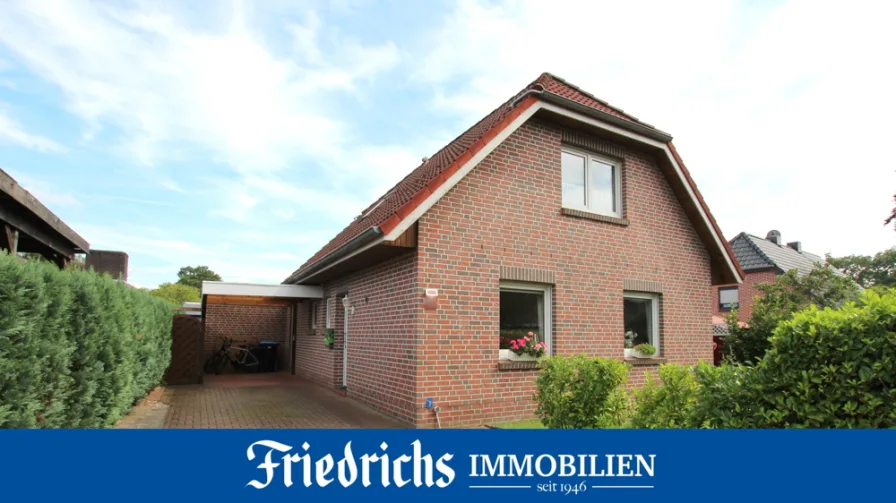  - Haus kaufen in Westoverledingen - Gepflegtes Einfamilienhaus mit Garten und Carport in ruhiger Wohnlage in Westoverledingen/Papenburg