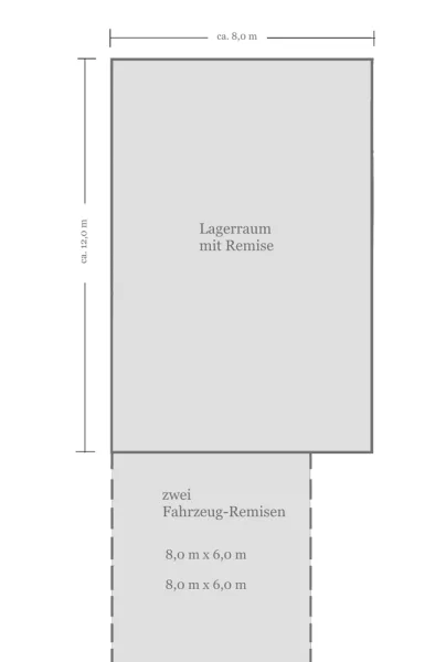 Grundriss Halle und Remise