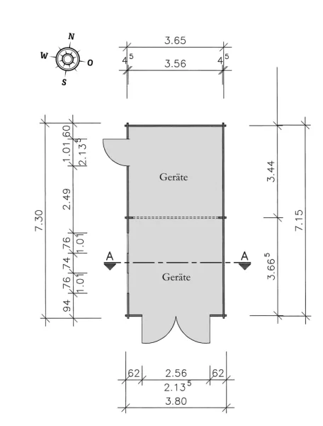 Grundriss Geräteraum