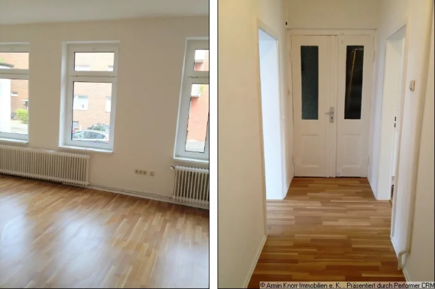 Einblick Wohnung - Wohnung mieten in Wilhelmshaven - 2-Zimmer-Wohnung (Hochparterre) mit Wintergarten und Einbauküche im MFH in guter Lage von Wilhelmshaven