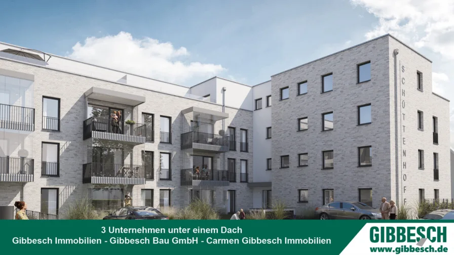 Außenansicht Gebäude A - Wohnung kaufen in Bargteheide - 2-Zimmerwohnung mit Wintergarten Südwestlage