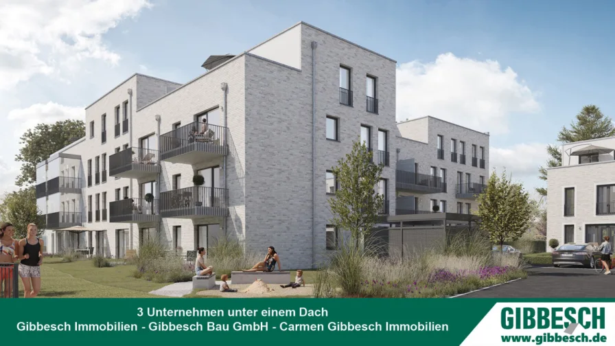 Gebäude A Außenansicht - Wohnung kaufen in Bargteheide - 3-Zimmerwohnung mit Garten - Neubau - barrierefrei
