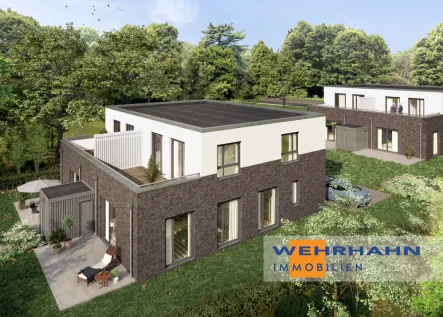 Titelbild - Haus mieten in Hoisdorf - Erstbezug: Hochwertige Doppelhaushälften mit familiengerechtem Grundriss