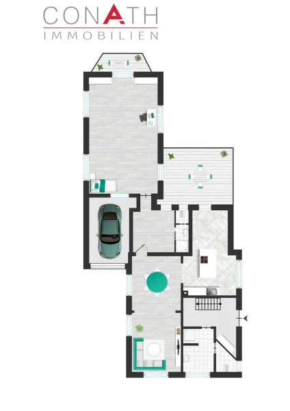 Conath-Immobilien_Harsefeld_Buxtehude_Fredenbeck -Grundriss Erdgeschoss - Möblierung nicht originalgetreu