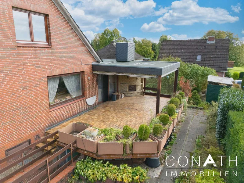 Conath-Immobilien_Harsefeld_Buxtehude_Fredenbeck_Blick auf die Terrasse -