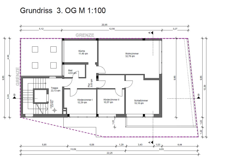 Grundriss 3. Obergeschoss